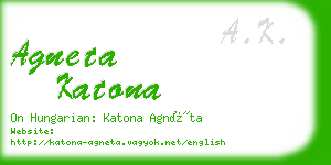 agneta katona business card